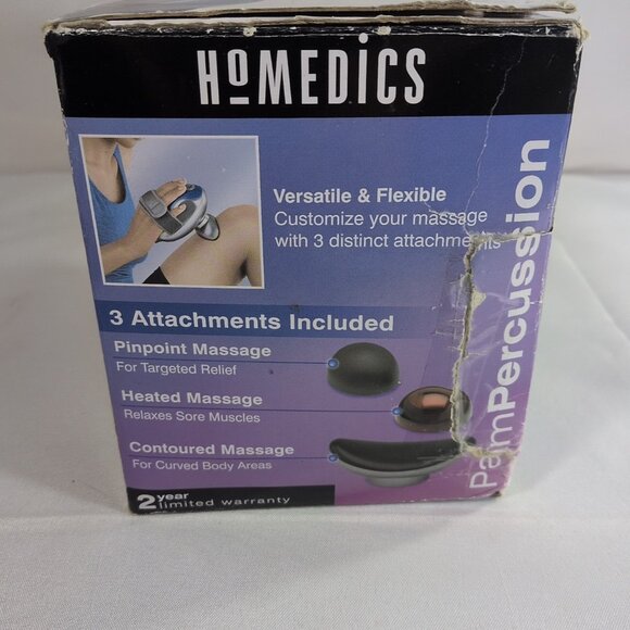 HoMedics MT-PA Palm Percussion Personal Body Heat Massager 3 Head Attachments - Picture 16 of 16